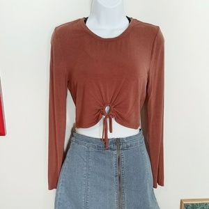 Long sleeve crop top